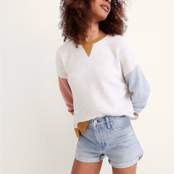 Madewell Blue Distressed Jean Shorts - Picture 6 of 6